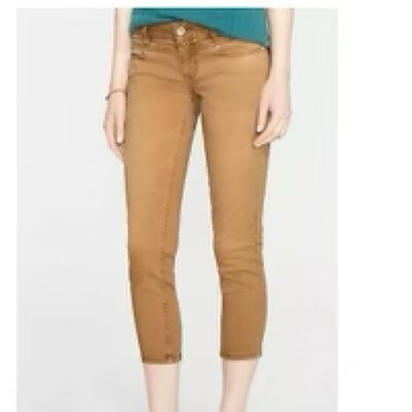 New Free People ivory coast tan spanish oak sateen crop jeans Size 29 $55 - Picture 1 of 7